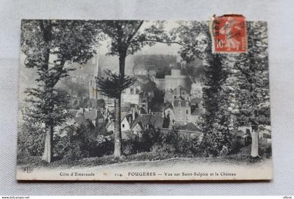 AB629, Fougères, vue sur saint Sulpice et le château, Ille et Vilaine 35