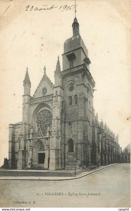 CPA Fougeres Eglise Saint Leonard