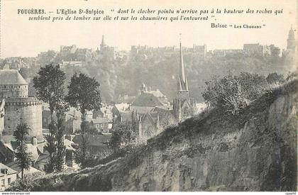 CPA Fougeres L Eglise St Sulpice