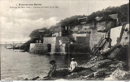 CPA Fouras les Bains Falaises du bois vert Chalets au bord de la mer