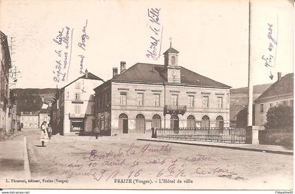 FRAIZE (88) L'Hôtel de Ville en 1916