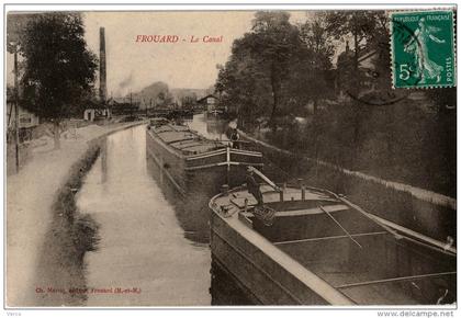 Carte Postale Ancienne de FROUARD - LE CANAL