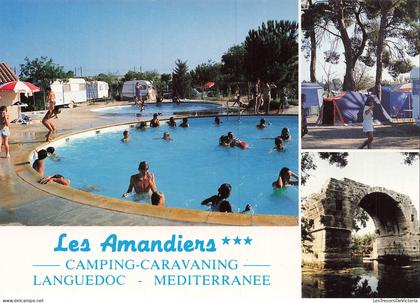 FRANCE - Gallargues les Montueux - Les Amandiers - Camping - animé - CP