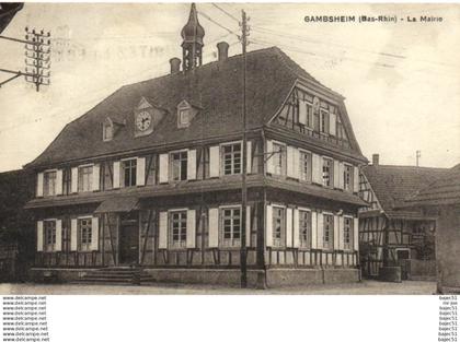 1 cpsm Gambsheim - la mairie