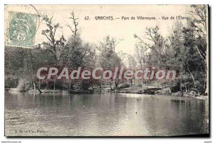CPA Garches Parc De Villeneuve Vue De I'Etang