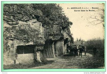 37 GENILLE - Rassay - Caves dans la roche