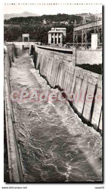 CPA Barrage de Genissiat Ain Camal evacuateur de crues et Batiment d'Administration