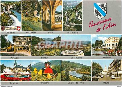 CPM Panorama de l'Ain Genissiat Le Cerdon Brou La Faucille