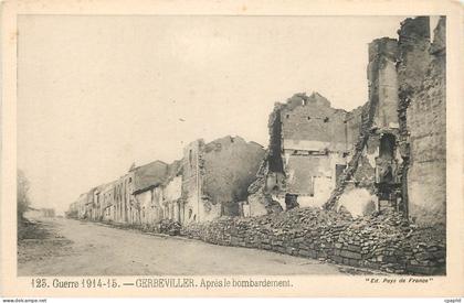 CPA Gerbeviller Apres le bombardement