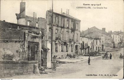 CPA Gerbeviller La Grande Rue Militaria
