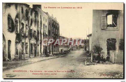 CPA Gerbeviller Vue Interieure Militaria