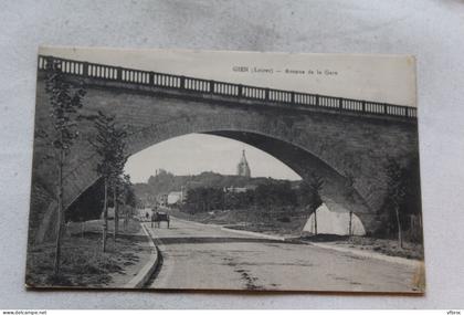 Cpa 1919, Gien, avenue de la gare, Loiret 45