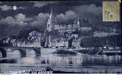 Gien - Vue Generale - La Nuit - CPA