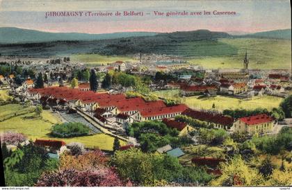 CPA Giromagny Territoire de Belfort vue generale avec les Casernes