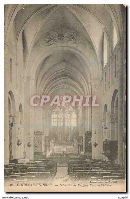 CPA Gournay en Bray Interieur de l'Eglise Saint Hildevert