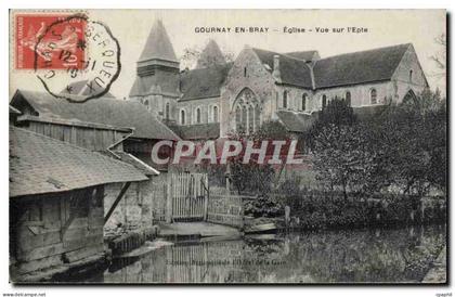 Gournay en Bray - L Eglise - Vue sur l Epte - CPA
