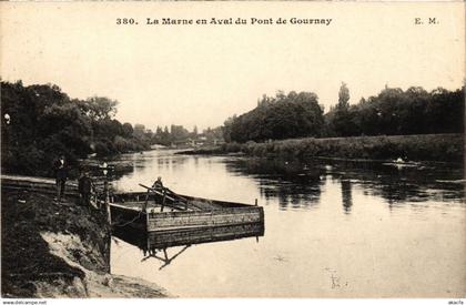 CPA GOURNAY-sur-MARNE La Marne en Aval du Pont de Gournay (1354064)