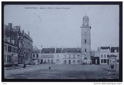 59 Gravelines banque caisse d'epargne beffroi mairie    D59D  K59273K  C59273C RH040238