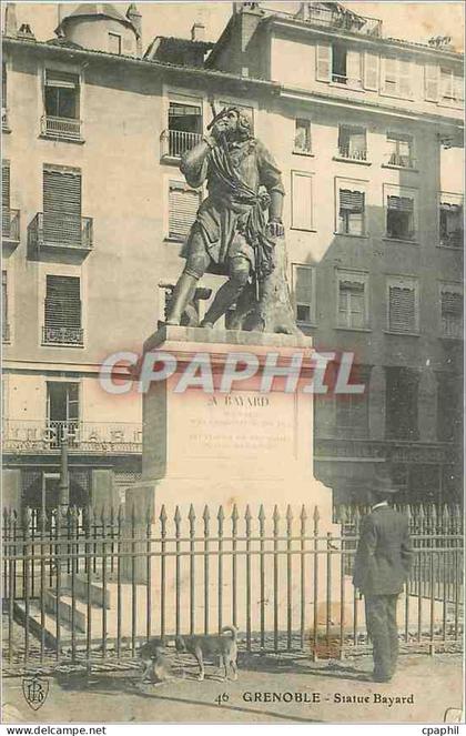CPA Grenoble Statue Bayard