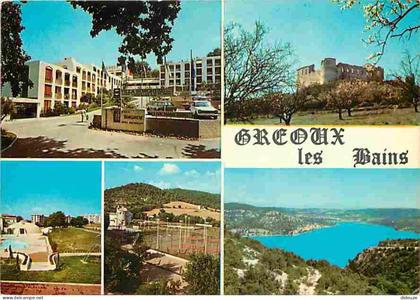 04 - Gréoux les Bains - Multivues - Tennis - Automobiles - CPM - Voir Scans Recto-Verso