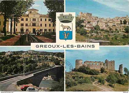 Carte Postale - 04 - Gréoux les Bains - Multivues - Automobiles - Blasons - Flamme Postale de Gréoux les Bains - CPM - V