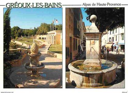 Carte Postale - 04 - Gréoux les Bains - Multivues - Vieille Fontaine - Flamme Postale de Gréoux les Bains - CPM - Voir S