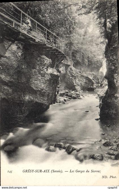 CPA Gresy sur Aix Savoie Les Gorges du Sierroz