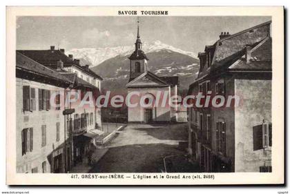 CPA Savoie Tourisme Gresy sur Isere l'eglise et le Grand Arc