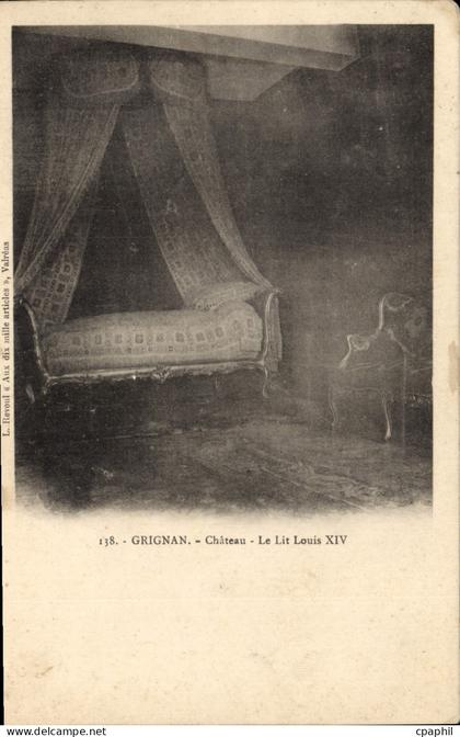 CPA Grignan Chateau Le Lit Louis  XIV