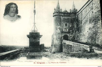CPA Grignan la Porte du chateau