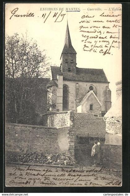 CPA Guerville, L`Eglise,  vue de l'Église