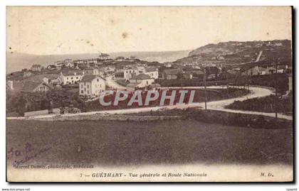 CPA Guethary Vue generale et route nationale