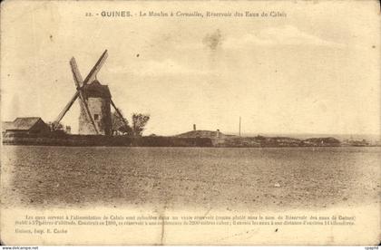 CPA Guines le Moulin à Cornailles Reservoir des Eaux de Calais