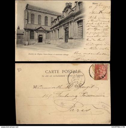 80 - Ham - Entree de l'Eglise Notre Dame - 1903