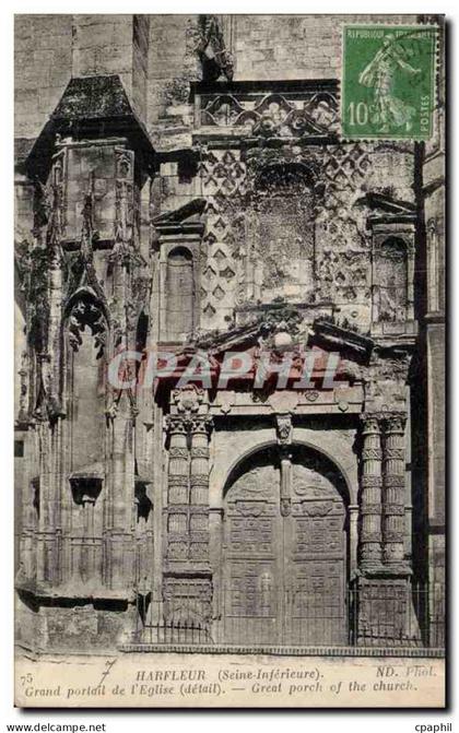 Harfleur CPA Grand portail de l'eglise