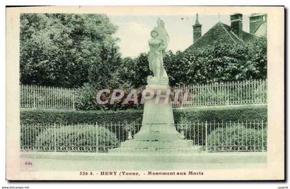 CPA Hery Monument Aux Morts Militaria