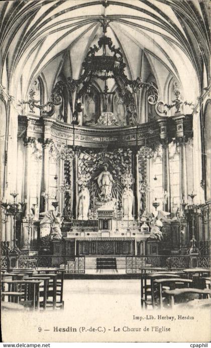 CPA Hesdin Le choeur De l'Eglise