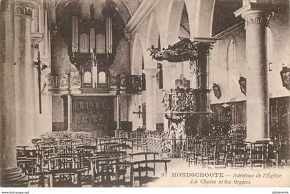 NORD  HONDSHOOTE  interieur de l'église  Les Orgues
