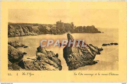 CPA Ile d'Yeu La Cote sauvage et le vieux Chateau