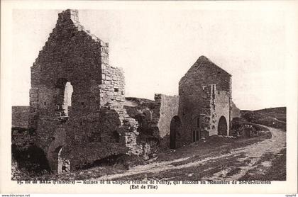 CPA Ile De Batz Ruines De La Chapelle Romaine De Penity