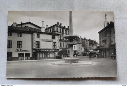 Cpsm, Jallieu, place saint Michel et rue d'Italie, Isère 38