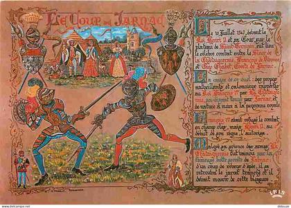 Carte Postale - 16 - Jarnac - Le coup de Jarnac - illustration d'Hommes en armures - CPM - Voir Scans Recto-Verso - Posc