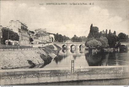 CPA Joinville le Pont Le Quai et le Pont