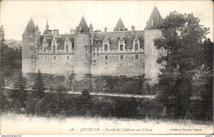 CPA Josselin Facade du Chateau sur I Oust