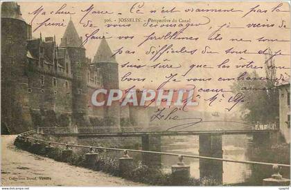 CPA Josselin - Perspective du Canal