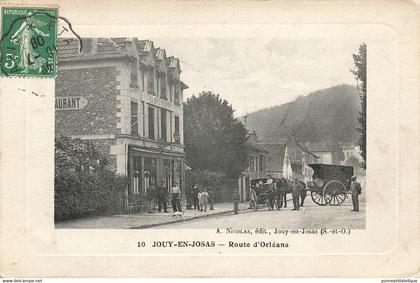 78 - YVELINES - JOUY-EN-JOSAS - route d'Orléans - voiture attelée commerciale L. Bouhey - 10708