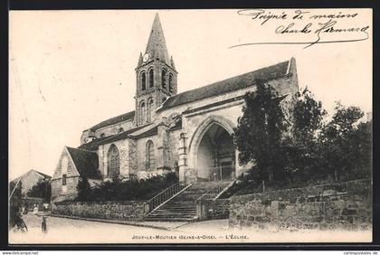 CPA Jouy-le-Moutier, L'Eglise