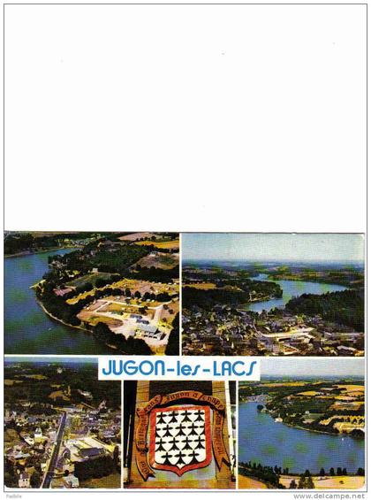carte postale    22.  Jugon-les-Lacs  le lac et le camping  station verte