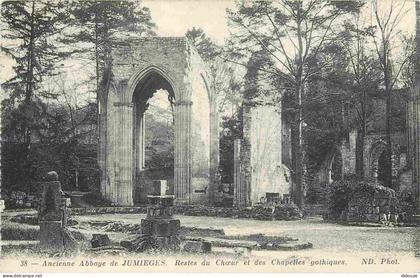 Carte Postale Ancienne - 76 - Jumieges - Abbaye de Jumièges - Restes du Chœur et des Chapelles gothiques - CPA - Voir Sc