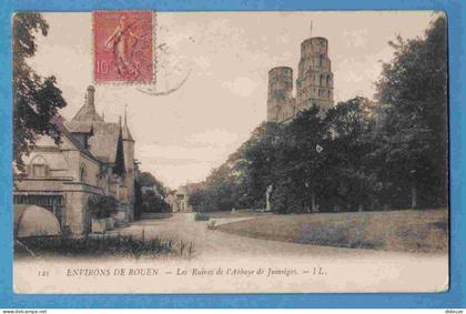 Carte Postale Ancienne - 76 - Jumièges - Les Ruines de l'Abbaye - Ecrite en 1907
